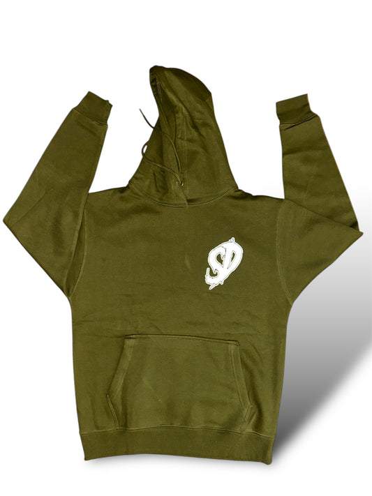 Olive Green Dangerous Target Hoodie